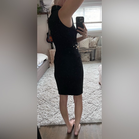 Cache XS Black Business Casual Dress with Gold Detailing - Picture 7 of 7